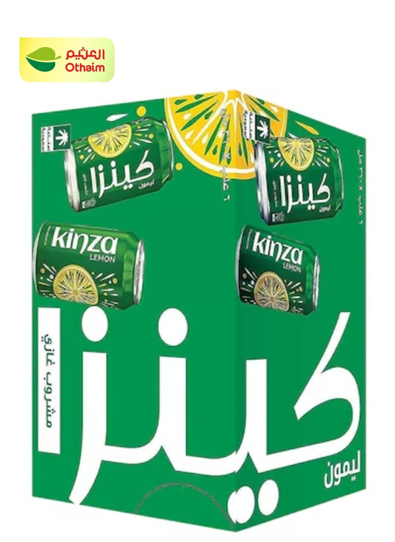 Kinza Soft Drink Lemon Cans, 6 × 360 ml 