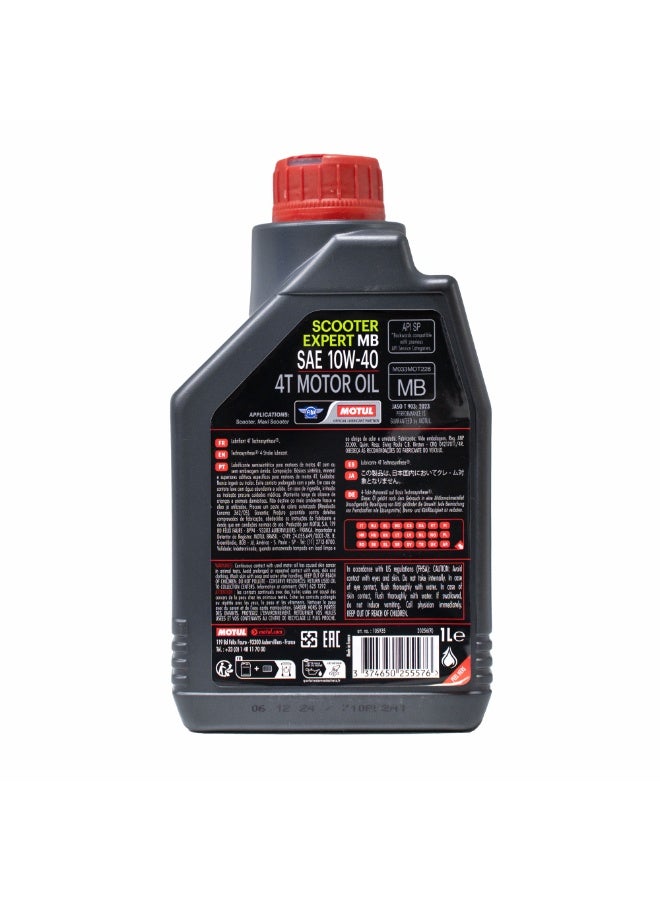 Motul 4T Four-Stroke Engine Lubricant Oil for Motorcycles, 1 Liter - 10W40 - Image 2