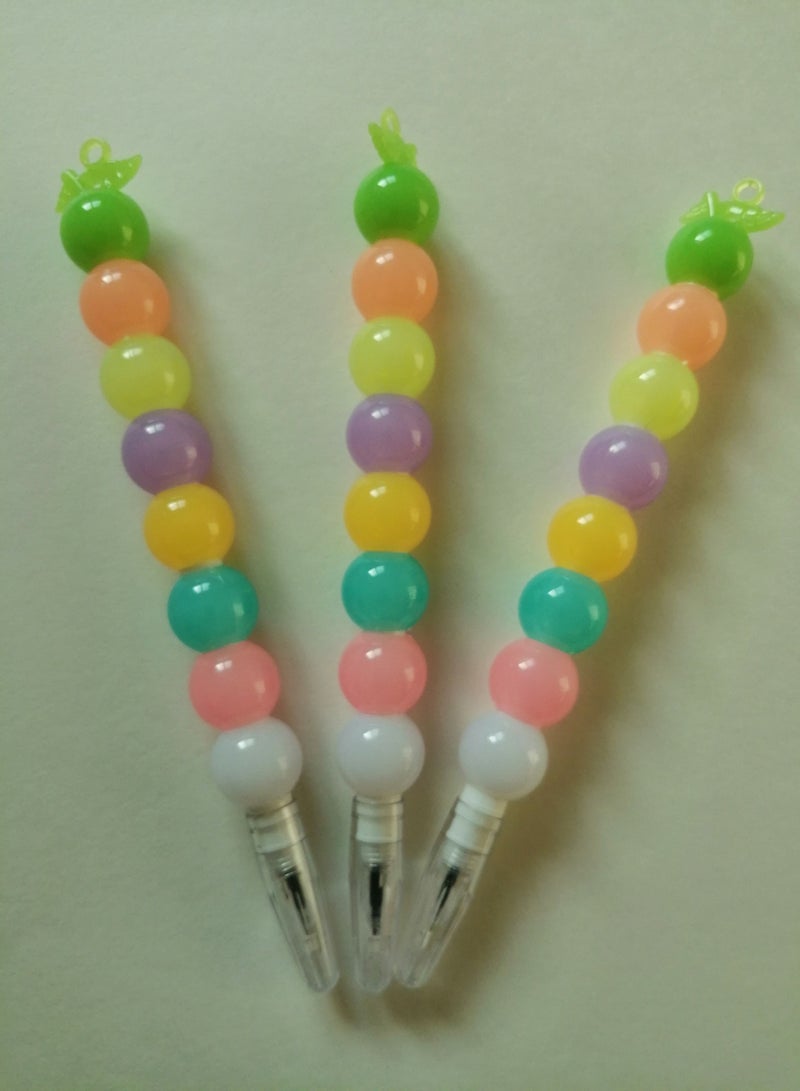 2 Pieces Pearl pen Bubble Like Beads Design Pens Creative Fashion Writing Pen - Image 4