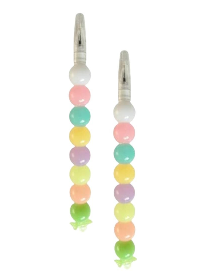 2 Pieces Pearl pen Bubble Like Beads Design Pens Creative Fashion Writing Pen - Image 5