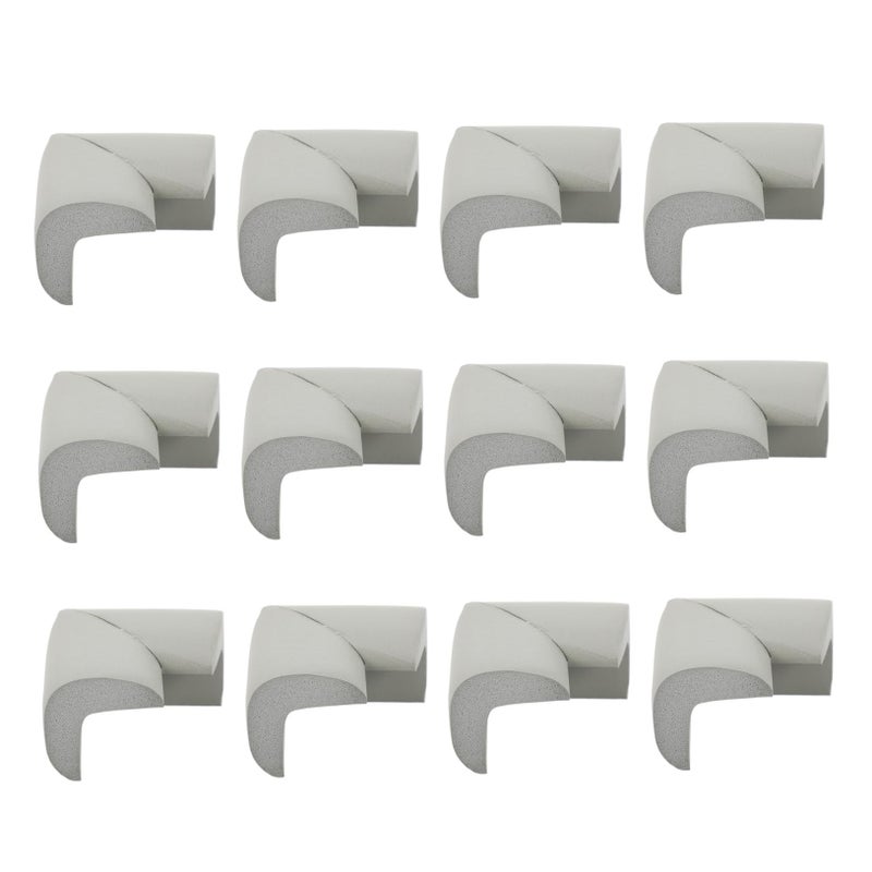 Gray 12 Pack Window Corner Protector Adhesive Safety Guards for Furniture Edges Soft Bumpers - Image 2