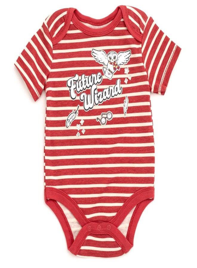 Harry Potter Hedwig Infant Baby Boys Bodysuit, Shorts and Baseball Cap 3 Piece Outfit Set Maroon Red 18 Months - Image 3