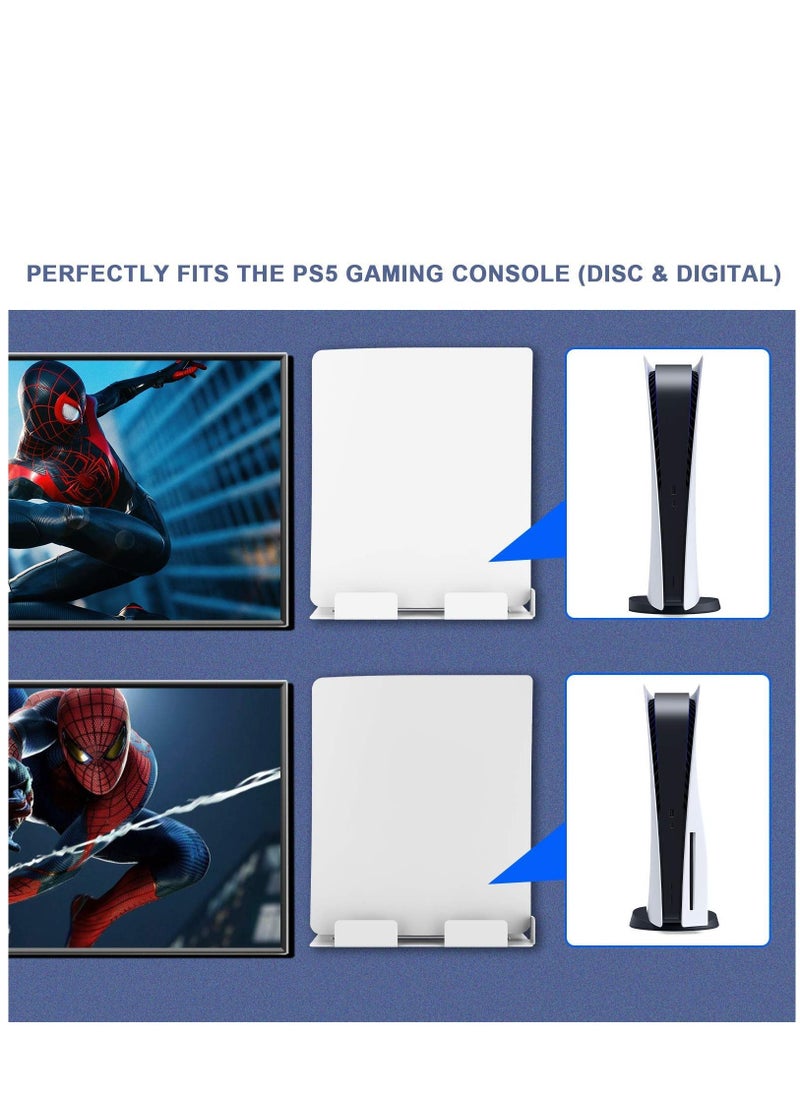 Wall Mount for Playstation 5 (Disc and Digital), PS5 Accessories Stable Metal Hanging Stand Console Mounting Stand/Holder/Rack Space Saving & Improved Airflow