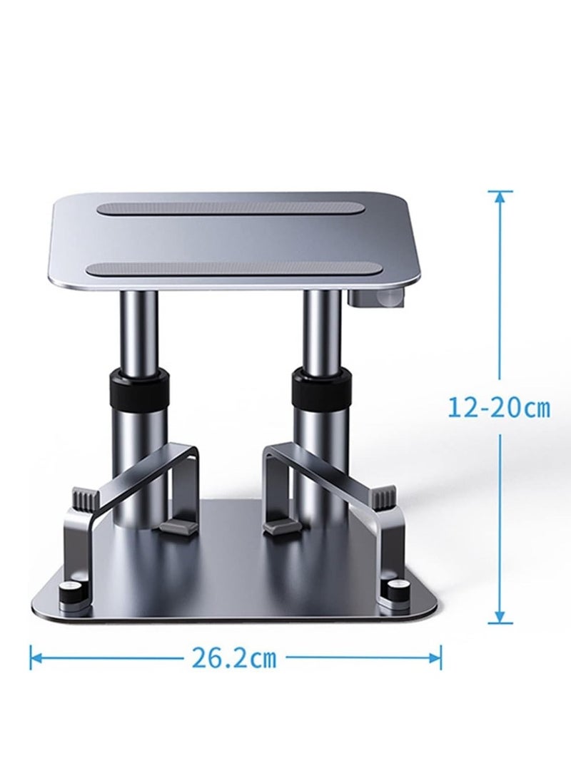 ELTRAZONE Height Adjustable Monitor Stand – Multifunction Laptop Riser with Phone Holder & Keyboard Tray, Aluminum Desktop Organizer for iMac, Notebook, and Tablets – Ergonomic Desktop Display Mount  - Image 5