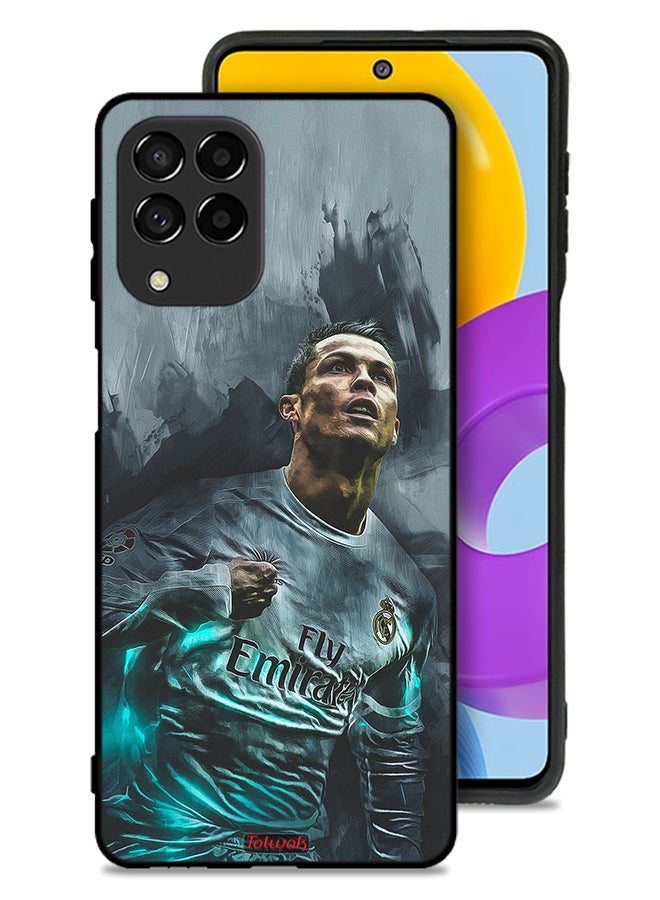 Tolwak Samsung Galaxy M53 Protective Case Cover Cristiano Ronaldo Art - Image 1