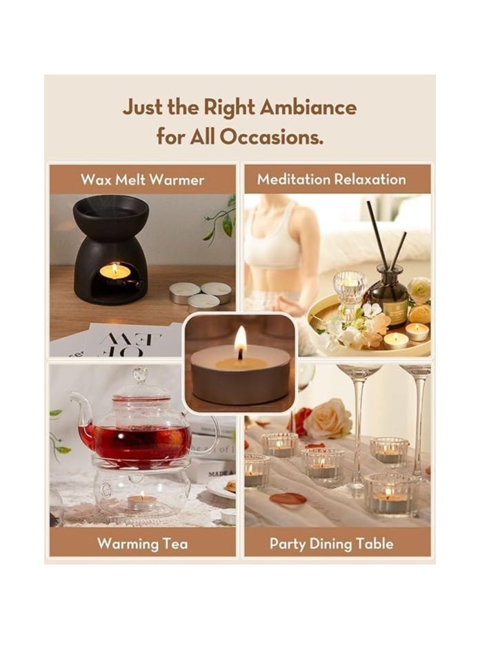Generic White Tea Light Candles Unscented Small Decor Candles Mini Tealight Candles for Birthday Christmas Wedding Party Decoration (Pack of 50 Pieces)  - Image 3