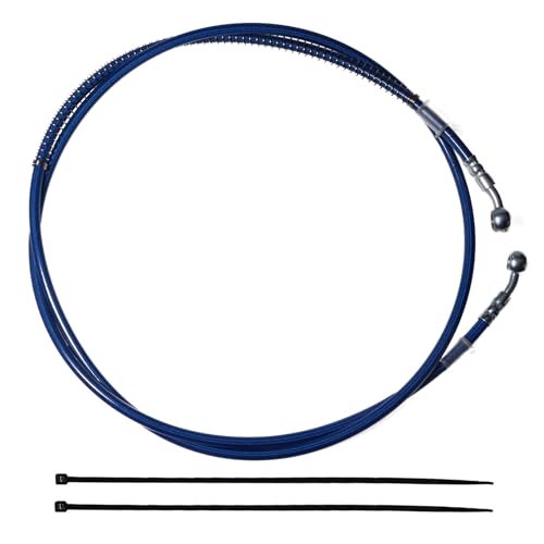 PRO BAT 70''/175cm Braided Hydraulic Brake Hose Line Pipeline For Chinese GY6 Scooter ATV Dirt Bike Go Kart 10mm Banjo Ends BLUE - Image 1