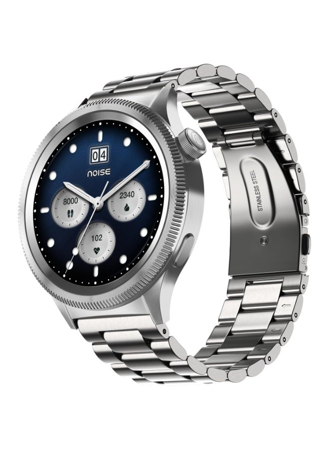 Noise Newly Launched Halo 2 Smart Watch 1st Ever Functional Rotating Dial (Axe-Cut Bezel), 1.43" AMOLED, Stainless Steel Build, Custom Transition Effects, BT Calling, Health Suite (Elite Silver) - Image 3
