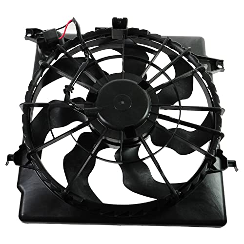 TRQ Radiator Cooling Fan Assembly Compatible with 2011-2013 Hyundai Sonata 2011-2014 Kia Optima KI3115135 - Image 2