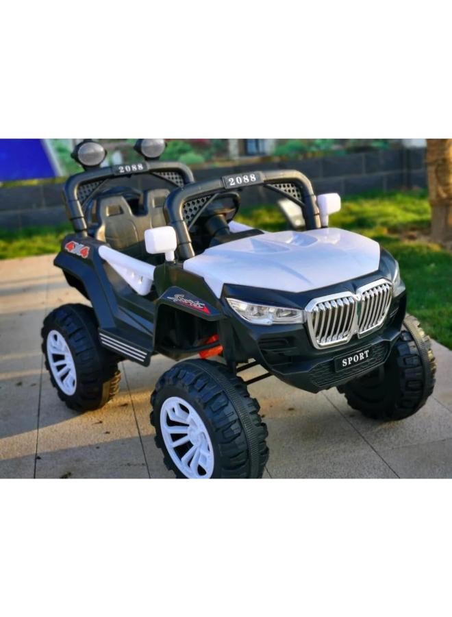 Electric Car Double Battery Car Toy Car, Child Electric with Double Battery Kids Car, Children Car Electric (white)