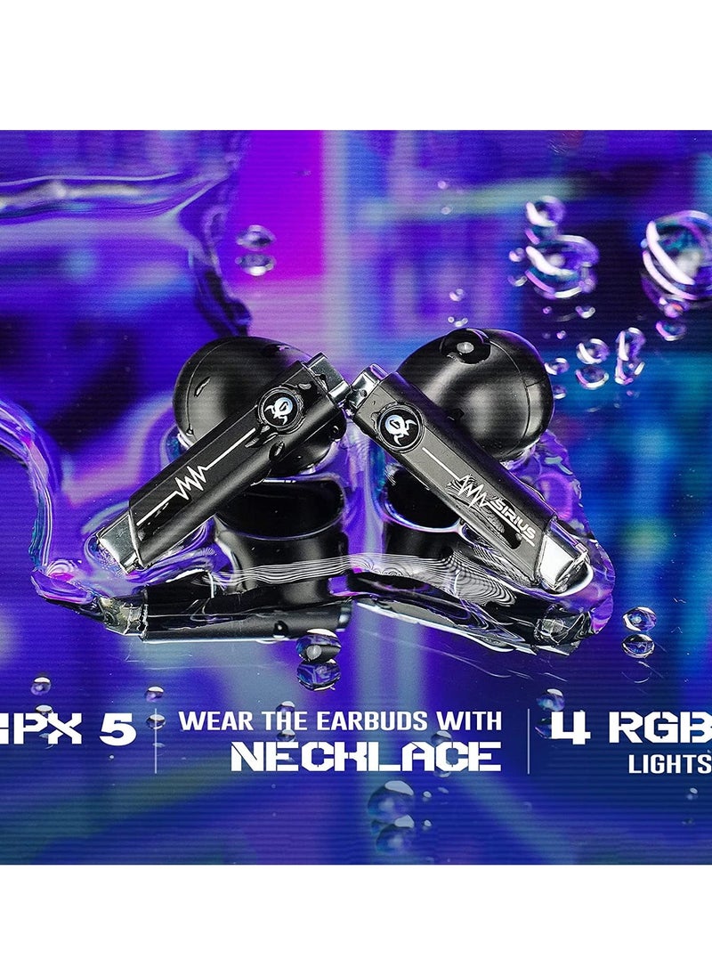 Gravastar - Gravastar Wireless Earbuds Sirius P5,Bluetooth Headphones 40H Playback with Stereo Sound,4 RGB Lights,ENC for Clear Call,Bluetooth 5.2,IPX4,Support Multipoint Connection(Defense Green) - Image 1