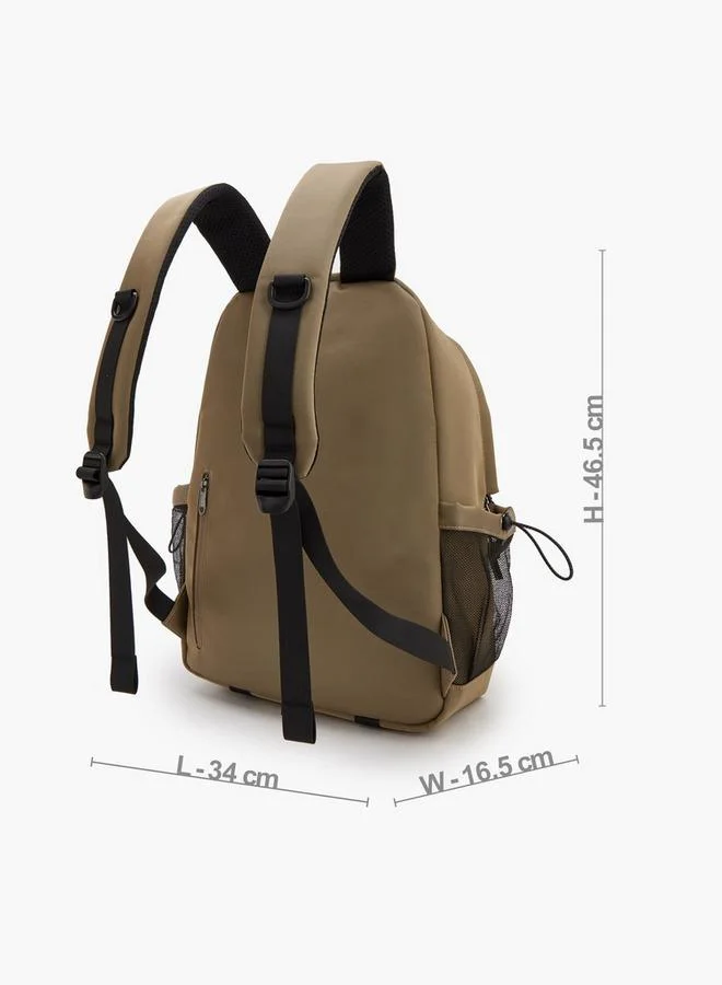 Missy TAUPE Solid School Backpack With Cord Lock Cinch for Women | Best Price UAE