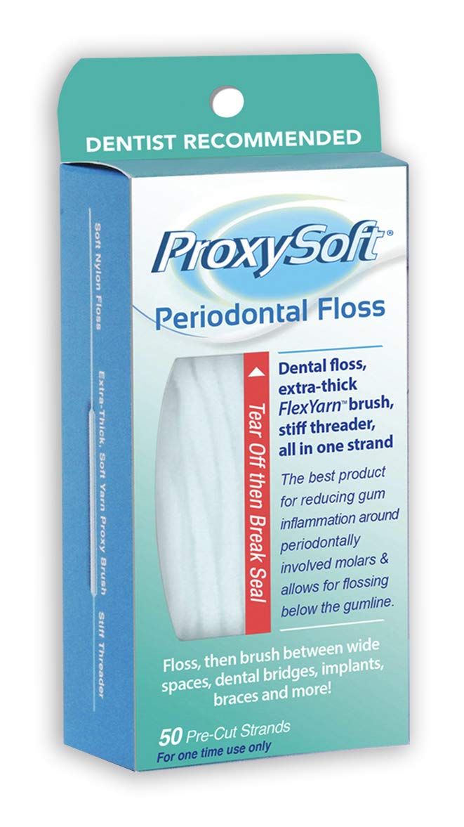 ProxySoft Periodontal Floss, 1 Pack - Dental Floss Threader, Braces Floss and Thick ProxyBrush for Daily Care of Periodontal Disease and Gum Health - Orthodontic Flossers for Braces and Teeth - Image 5