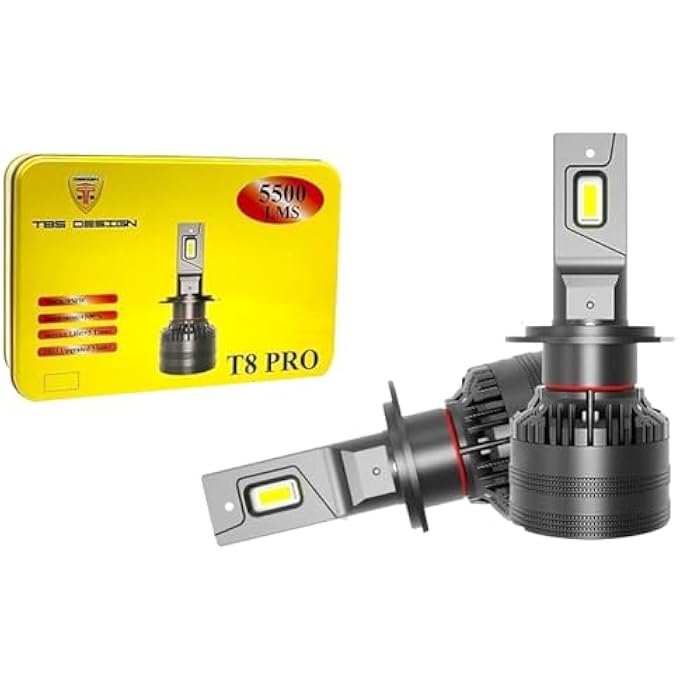توبيز لمبات المصابيح الأمامية T8 Pro H13 LED بقوة 120 واط و12000 لومن، ساطعة للغاية بدرجة حرارة 5500 كلفن، مجموعة تحويل رقائق CSP المطورة، بديلة هالوجين، مقاومة للماء IP65، عبوة من قطعتين