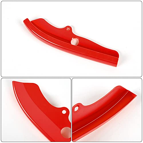 Hoolcar Front Bumper Lip Splitter Protector Front Shovels Cover for 2015-2021 Dodge Challenger Scat Pack R/T GT SRT Plus, Red, 2PCs - Image 4