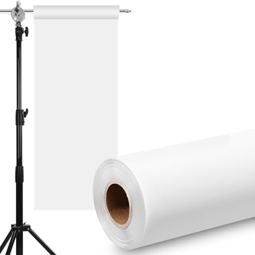 Nezyo Light Diffuser Sheet 1575 x 984 Inch 04 x 25 M Extra Long Diffusion Film Sheet Lighting Gel Diffuser Roll White Diffusion Paper Roll for LED Flash Strobe Light Photography Video - Image 1