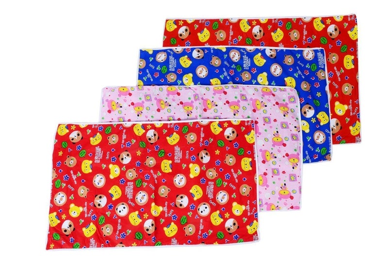 FARETO One Side Cloth Cotton and Plastic Sheet (Pack of 4, 0-6 Months, Multicolour) - Image 5