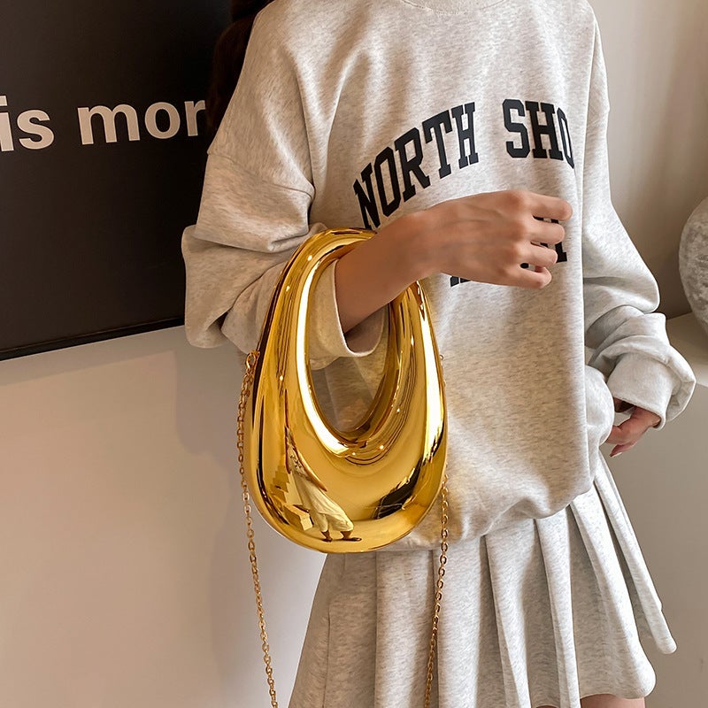 Acrylic Hard Shell Box Bag 2024 Texted Fashionable Evening Bag Chain Crossbody Women'S Bag Clasper Bag - Image 3