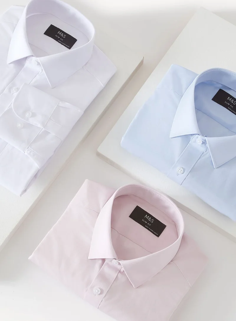 Marks & Spencer 3 Pack Essential Regular Fit Shirt