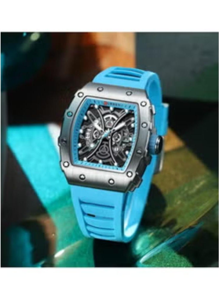 CURREN 8438 Original Brand Rubber Straps Wrist Watch For Men - Image 2