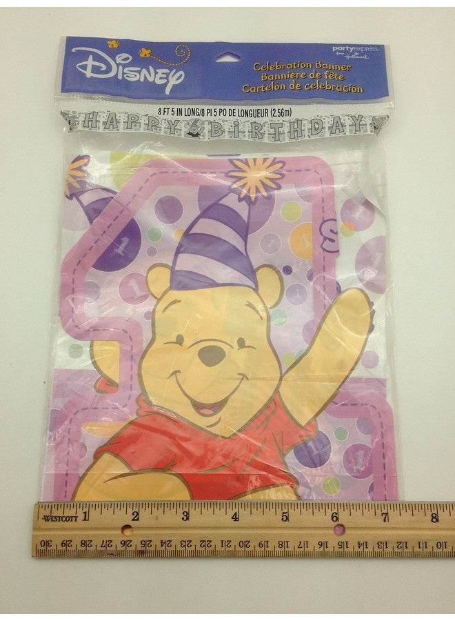 Factory Card and Party Outlet Winnie the Pooh's First Birthday Girl Banner - Image 2