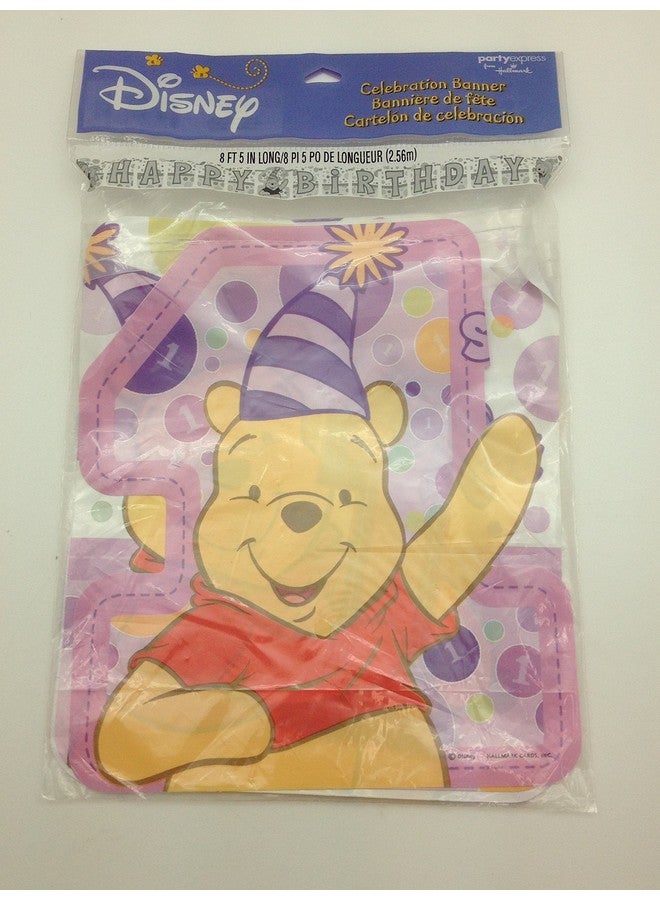 Factory Card and Party Outlet Winnie the Pooh's First Birthday Girl Banner - Image 1
