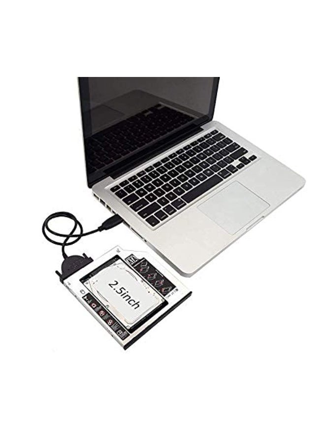 محول من USB إلى SATA - كابل تشغيل محرك أقراص اللابتوب الخارجي - قارئ CD و DVD عملي وسهل الاستخدام - Image 4