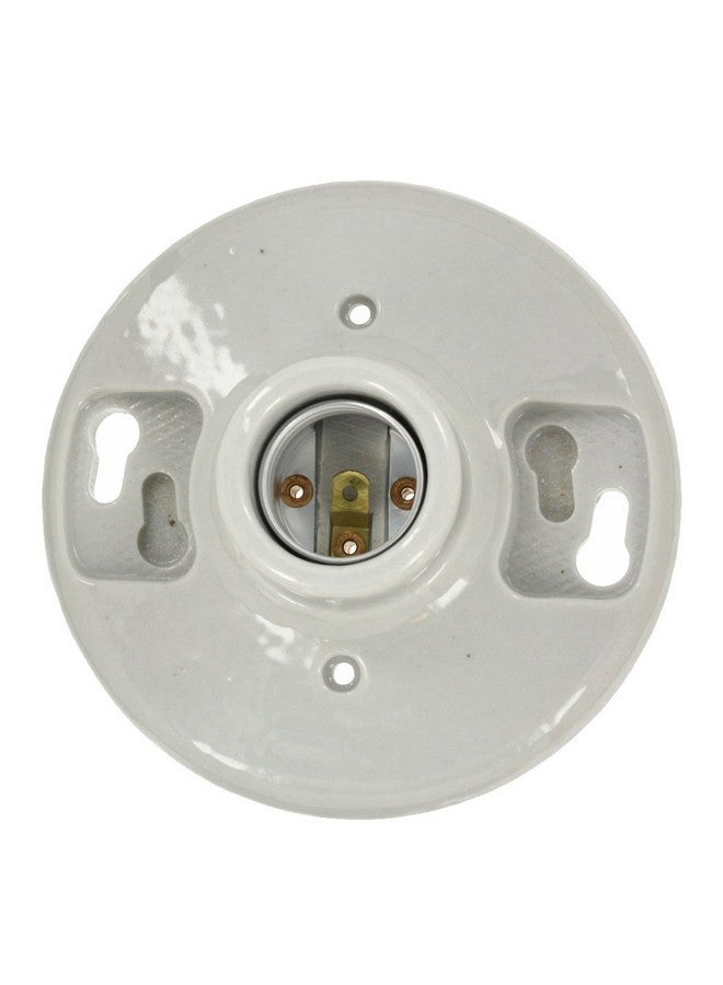 حامل مصباح سلكي علوي بدون مفتاح من Leviton 49875 B01-09875-000، قطعة واحدة، 660 واط، ساطع/فلورسنت/CFL، متوسط، عبوة من قطعة واحدة، أبيض