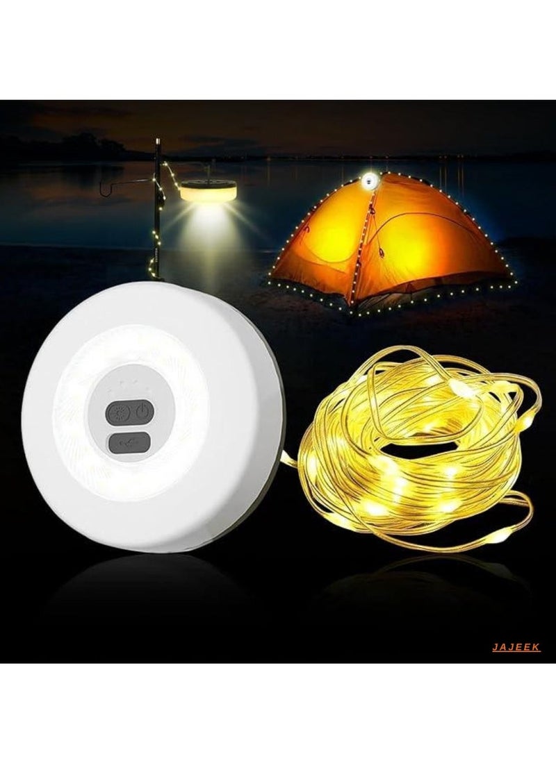 JAJEEK Hiking and Camping Lantern String – Portable LED String Lights, Battery Operated, Waterproof, Perfect for Outdoor Adventures, Camping, Hiking, and Backyard Lighting - Image 1