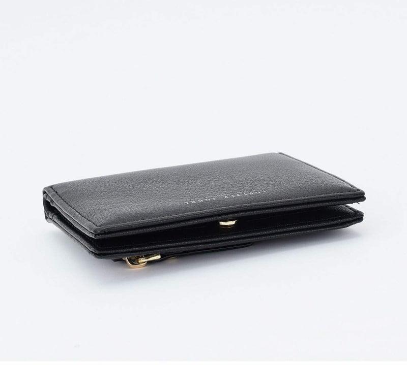 AnnabelZ Women Wallets Small Bifold Leather Pocket Wallet Ladies Mini Short Purse (Black1) - Image 4