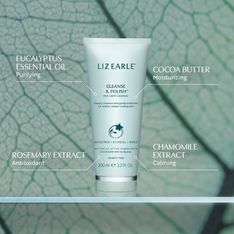 Liz Earle غسول الوجه ليز إيرل كلينز آند بوليش - منظف وجه لطيف بمكونات مرطبة ومهدئة - يعزز الترطيب ويكشف عن إشراقة فورية (200 مل) - Image 2