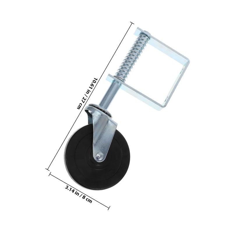 Heavy Duty Galvanized Spring Loaded Gate Caster Wheel for Wooden Fences Easy Installation - Image 3