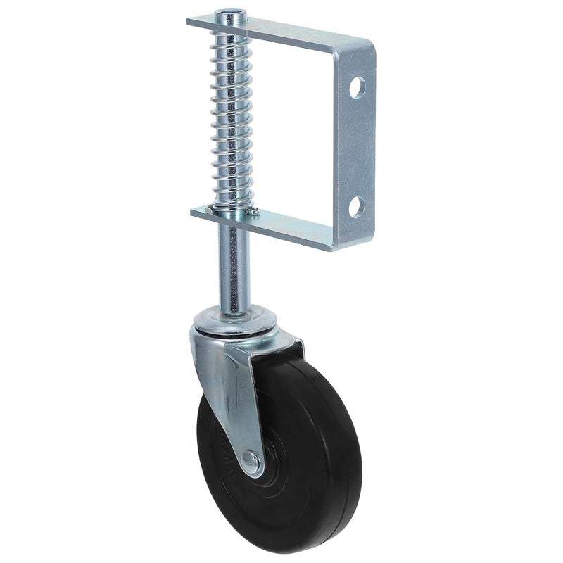 Heavy Duty Galvanized Spring Loaded Gate Caster Wheel for Wooden Fences Easy Installation - Image 2