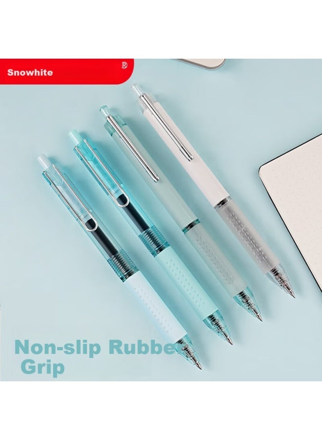 Snowhite G-305/307 Black 0.5mm Bullet Tip Carbon Pen, Smooth Writing, Black Ink,  4-Pack - Image 2