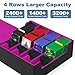 Mlikero Card Deck Case 2400 Trading Card Storage Box with 10 Colorful Dividers and 4 Foam Stoppers Leather Magnetic Closure Commander Deck Box Fit for MTG TCG 4 Rows BlackPurple - Image 4