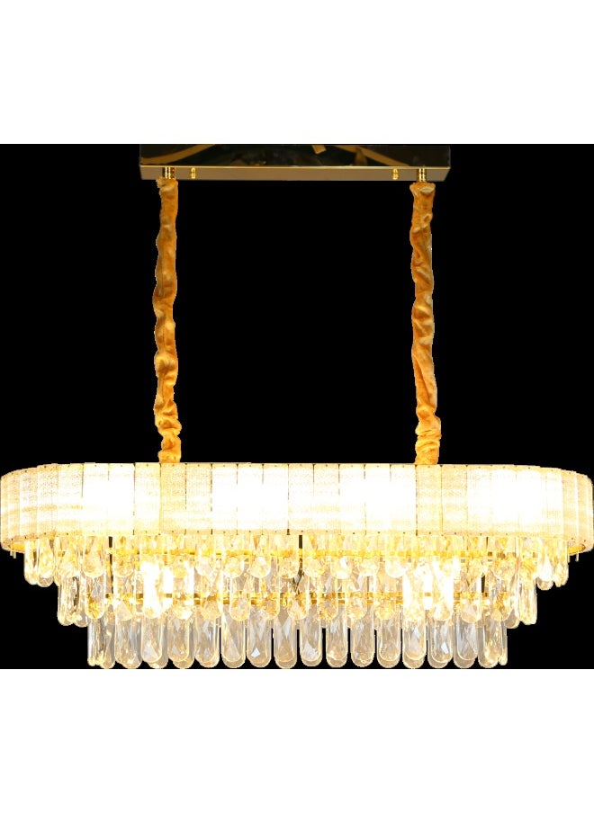 هامر نجف كريستال مودرن ذهبي بيضاوي E14*10L قطر 80*30 سم  - Image 2