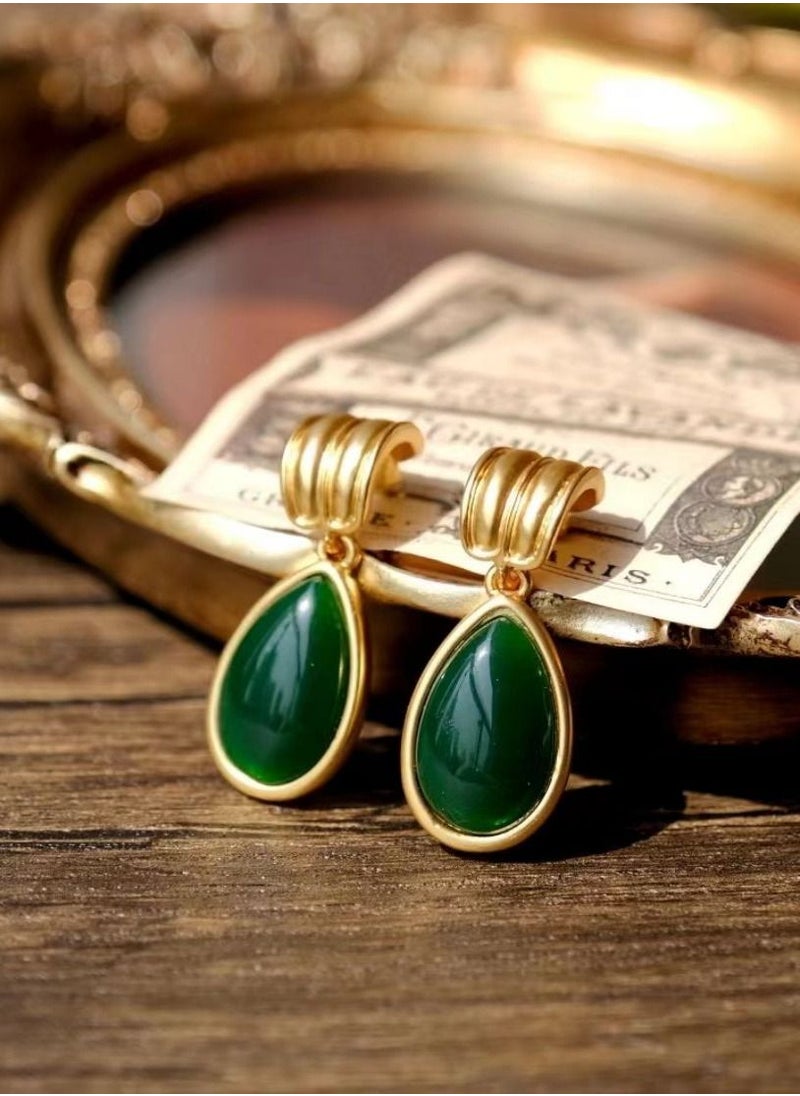 General Vintage Colored Gemstone Earrings  - Image 1