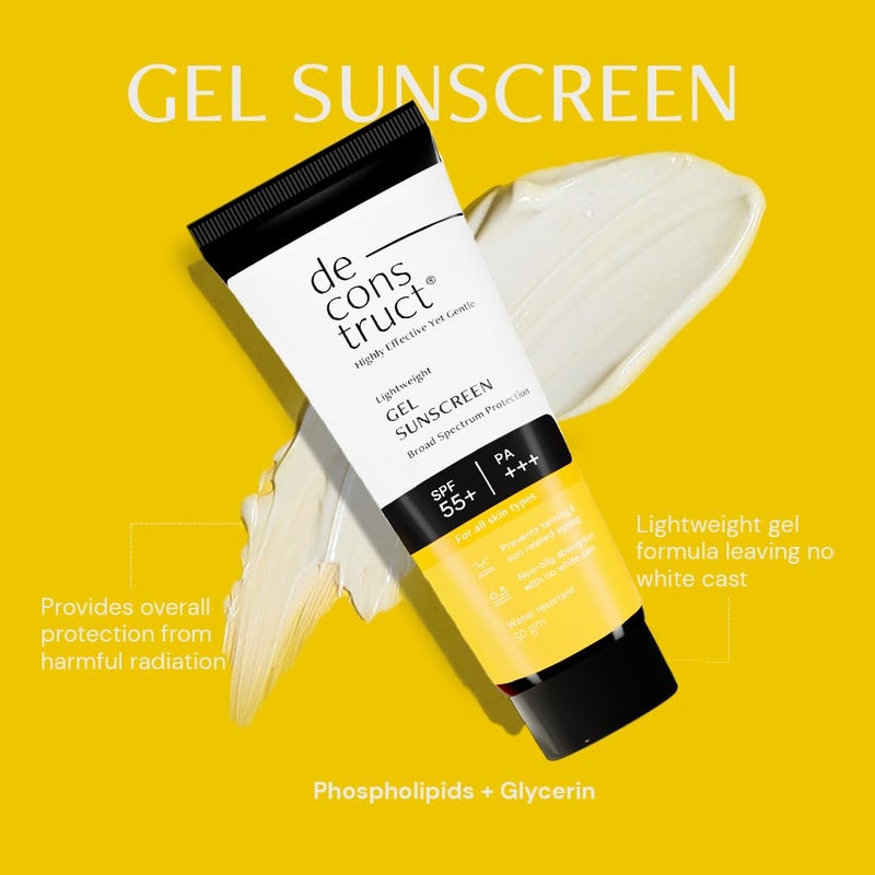 Deconstruct أساسيات البشرة الدهنية المنقحة غسول وجه للتحكم في الزيت مع حمض الساليسيليك واقي شمس جل SPF 50 غسول وجه للتحكم في الزيت 100 مل وواقي شمس جل 50 غ حزمة من 2 - Image 3