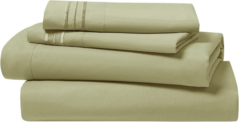 كلارا كلارك مجموعة أغطية سرير كلارا كلارك مقاس كوين - 4 قطع من القماش الناعم جدًا مع أغطية للوسائد، باللون الأبيض - Image 5