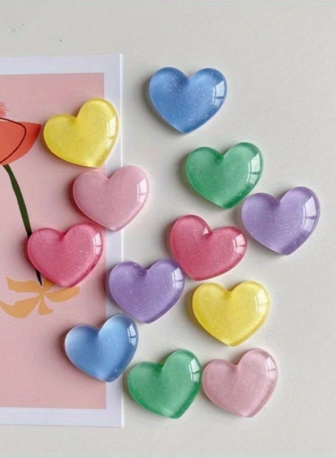 ميدي مجموعة من 6 قطع من مغناطيسات الثلاجة اللطيفة على شكل قلب - مغناطيسات كرتونية كاواي لتزيين الثلاجة والسبورة البيضاء، مثالية لتزيين المطبخ والمكتب، هدايا مثالية لعيد الميلاد والهالوين، مغناطيسات للثلاجة وأدوات المطبخ وديكور المنزل، ملصق - Image 2