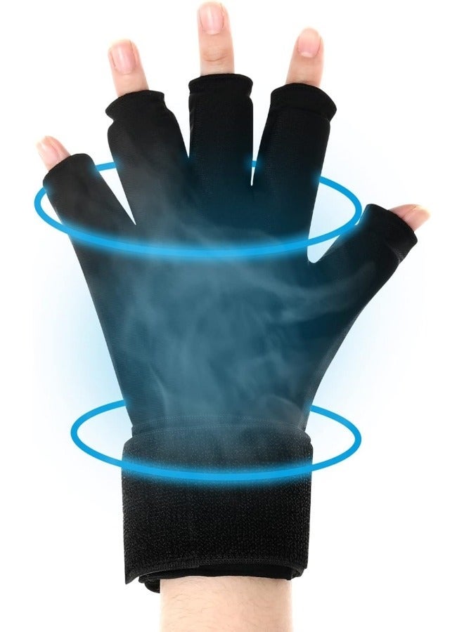 general Finger Arthritis Compression Ice Glove for Unisex Adjustable Wrist Strap Hand Wrist Ice Pack Pain Relief for Arthritis Carpal Tunnel Tendinitis Cold and Heat Therapy - Image 1