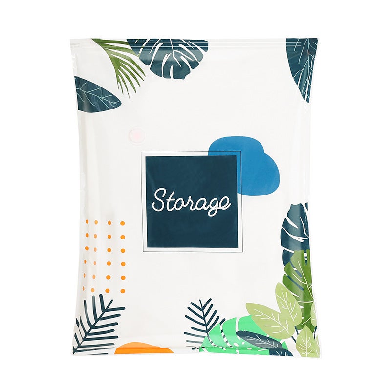Vacuum Compression Bag Fit Bag Quilt Clothes Special Storage Clothes Artifact Sealed Household Quilt Down Jacket green plant color 