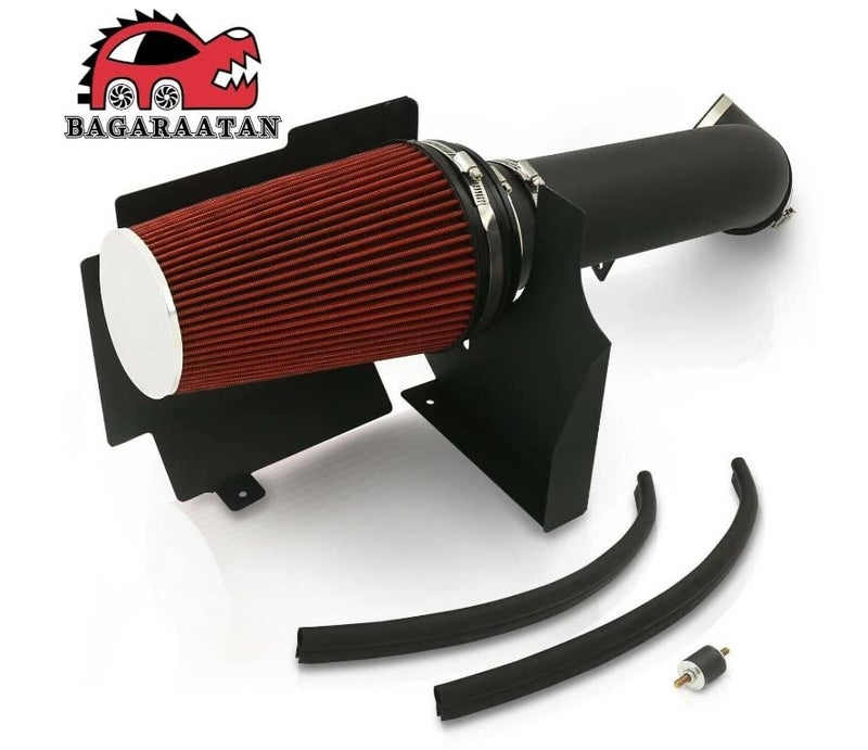 BAGARAATAN 4" Cold Air Intake System with Heat Shield for 1999-2006 Chevy/GMC V8 4.8L 5.3L 6.0L Silverado 1500/2500/3500 - High Flow Air Filter Kit, Improved Horsepower & Throttle Response - Image 2
