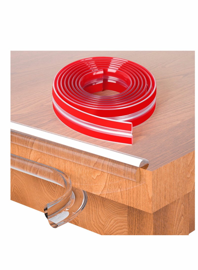 KASTWAVE حماية الأطفال، شريط حماية الحواف من KASTWAVE شفاف، واقيات زوايا ناعمة من السيليكون مع لاصق قوي مسبق اللصق، واقيات حواف بطول 6.6 قدم للخزائن والطاولات والأدراج - Image 1