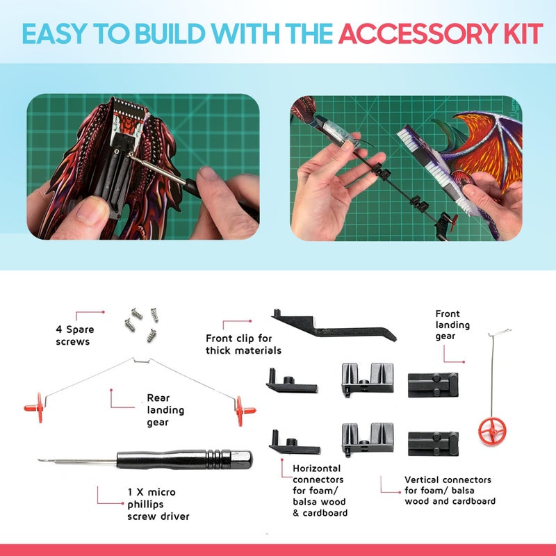 PowerUp POWERUP 4.0 Dragon Paper Craft Kit. DIY Smartphone-Controlled Dragon Plane. Educational Outdoor STEM Kit for Teens & Adults. DIY Hobby Kit for Hobbyists & Tinkerers.  - Image 5
