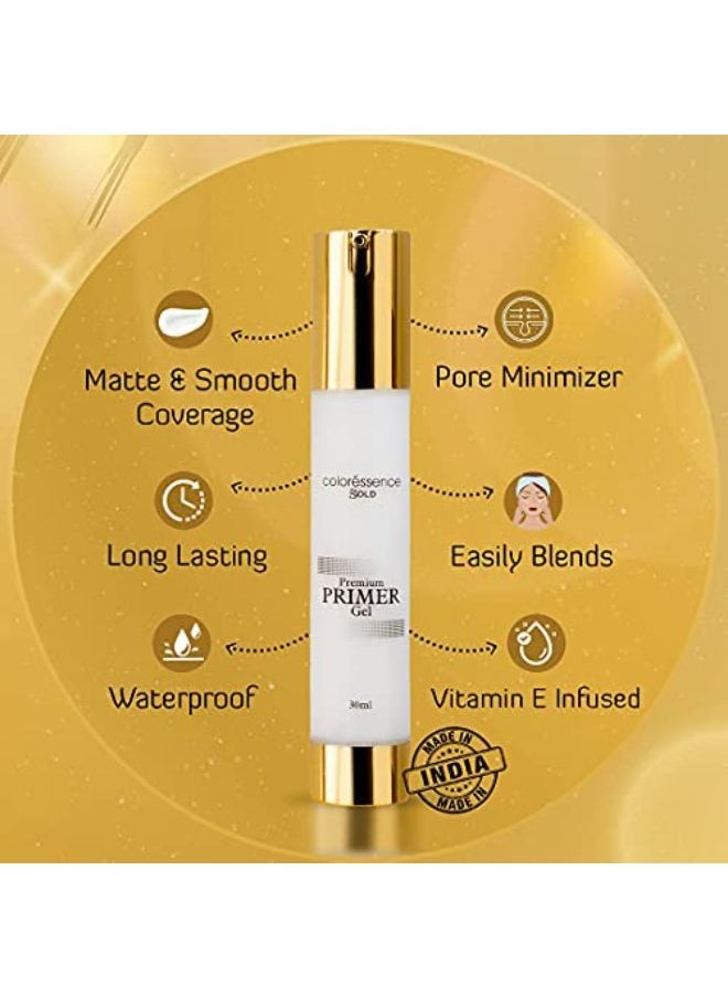 Coloressence Premium Primer Gel Smoothening Moisturizing Pre Makeup Base (30 Ml) - Free Blue Paddle Hair Brush  - Image 4