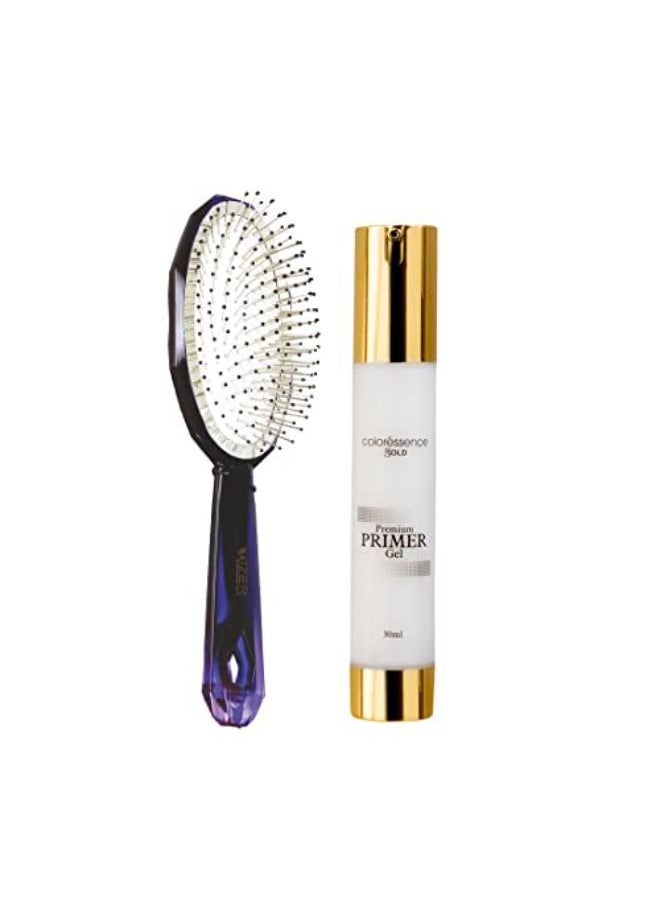 Coloressence Premium Primer Gel Smoothening Moisturizing Pre Makeup Base (30 Ml) - Free Blue Paddle Hair Brush  - Image 1