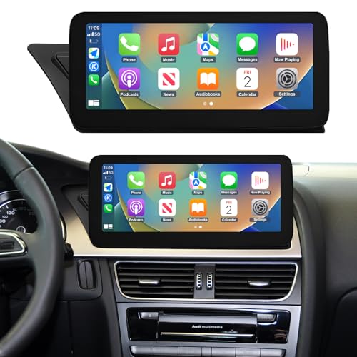 NINETOM 12.3 inch Touchscreen Wireless CarPlay Android Auto Multimedia Car Radio Receiver Compatible with Audi A4 A5 S4 S5 with 3G MMI+ System (2009-2015),Support Mirrorlink, Camera, Navigation - Image 1