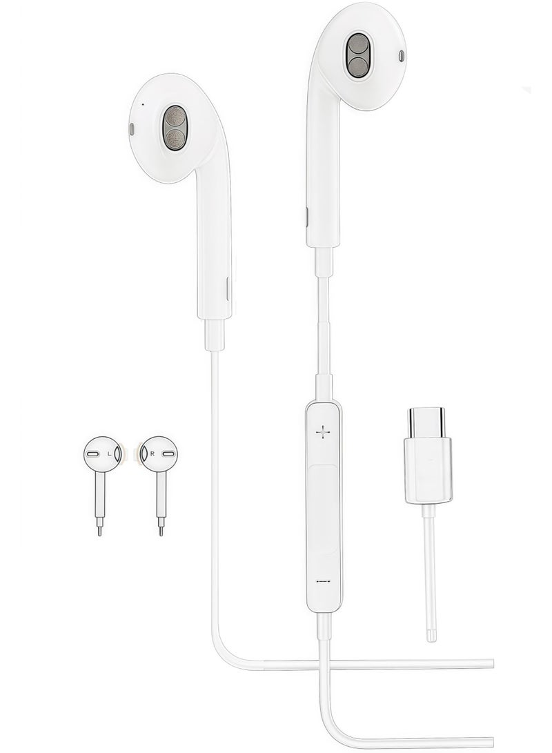 Denx DENX HIFI Music Wired Headphones for iPhones Wired Earbuds, Powerfull Bass Type-C Compatible with iPhone 16/15 Pro/Max, Galaxy S25/S24/S23/S22/S21, Pixel 9/8/7/6/5 Other DX301-B - Image 2