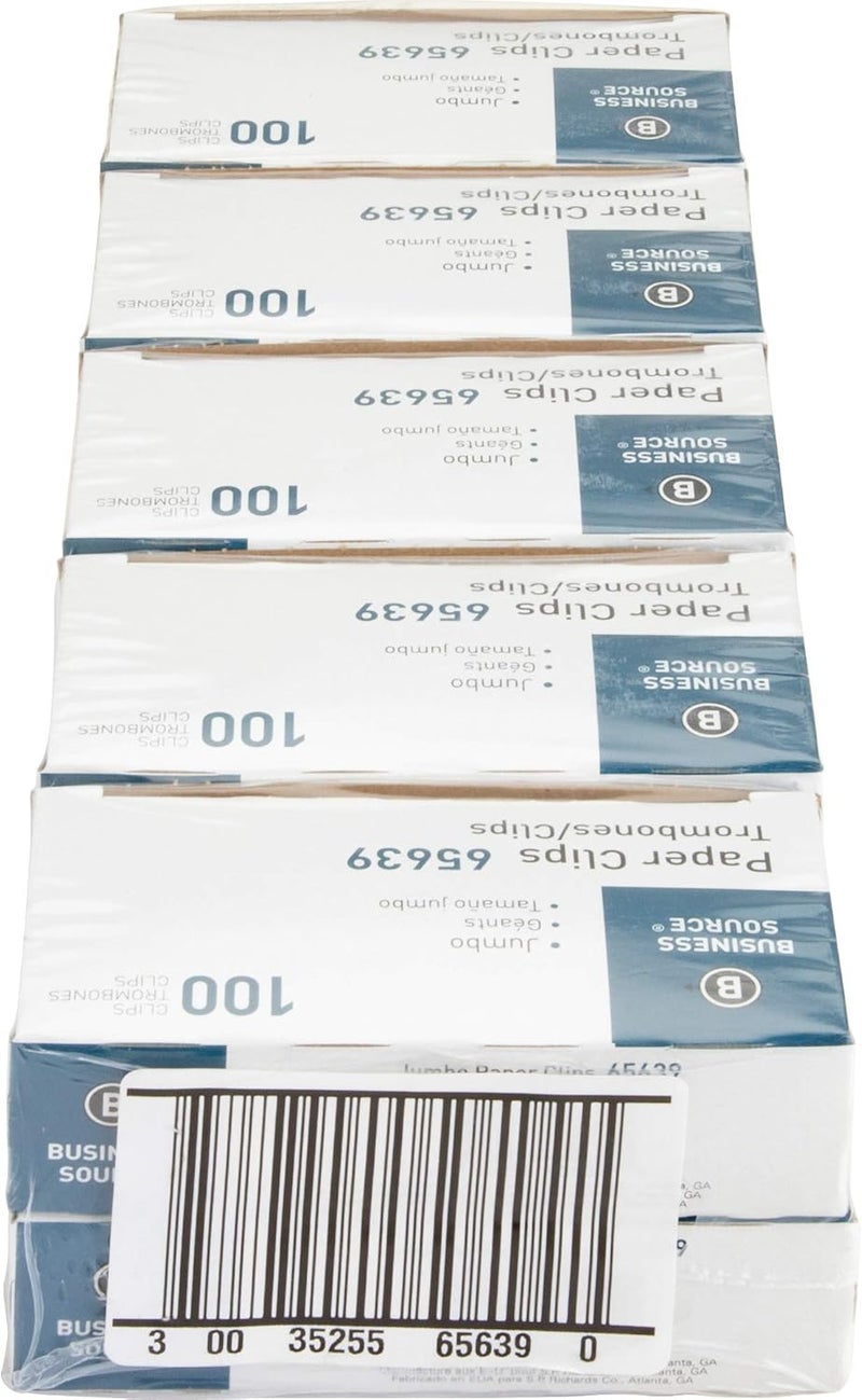 Business Source Paper Clips, Jumbo, .041 Wire Gauge, 1000/ Pack, 41 Mile (65639) - Image 3